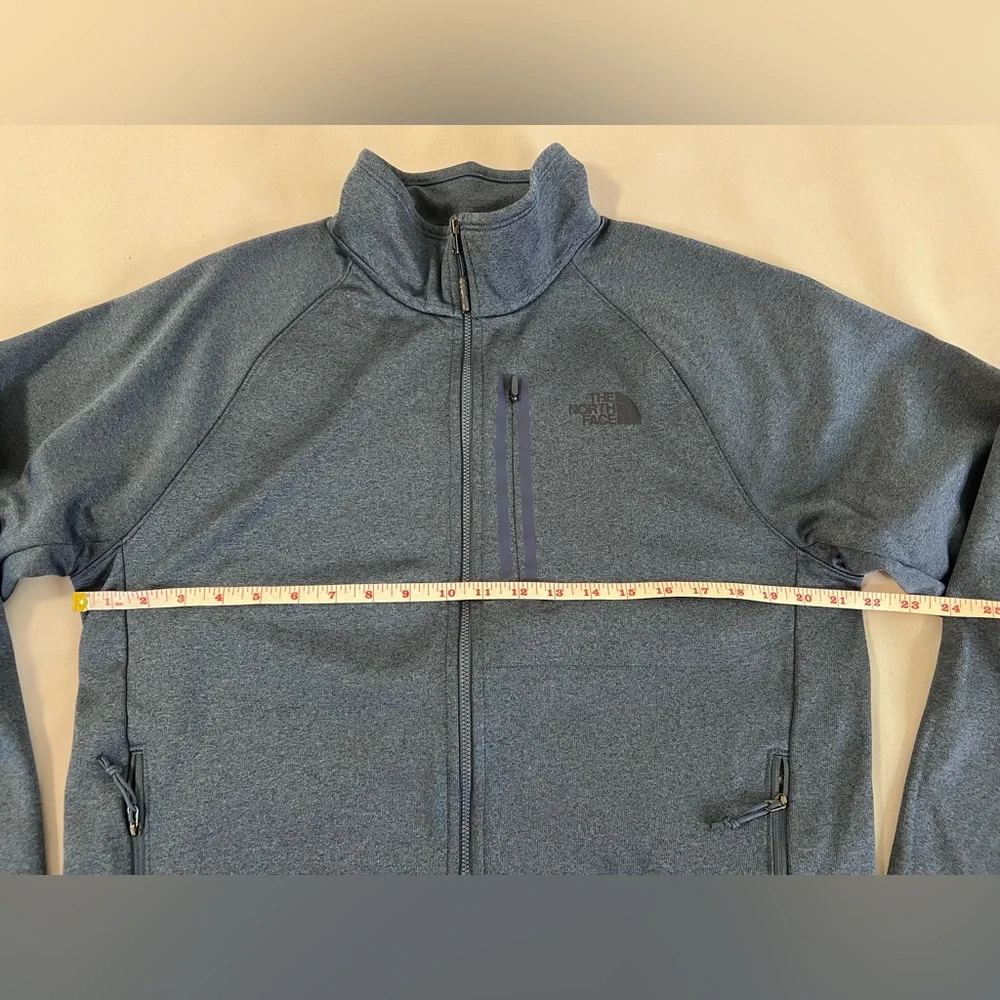 North Face Jacket‎ Men Blue Accent Full Zip Pockets Mock Neck Outdoor Sz Large